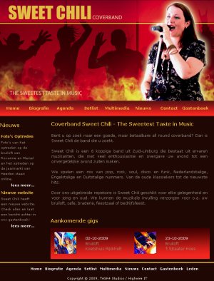 Website Coverband Sweet Chili